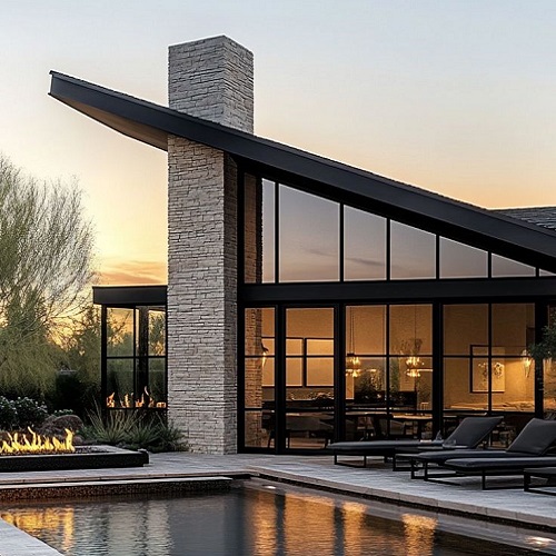 سقف شیروانی تک شیب