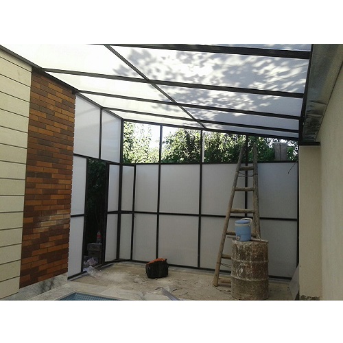 اجرای سقف استخر با پلی کربنات